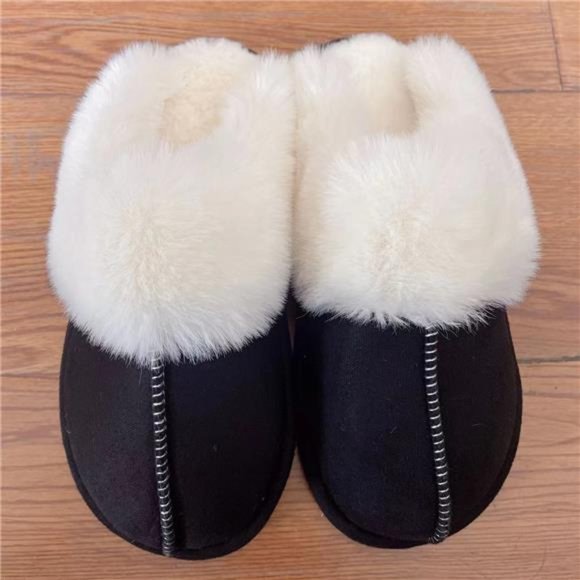 Faux Suede Center Seam Slippers - Picture 6 of 16